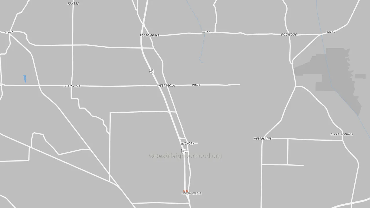 Bike Grade map of Hickory, KY