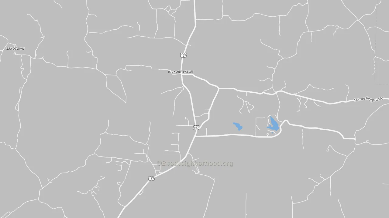 Bike Grade map of Hickory Valley, AR