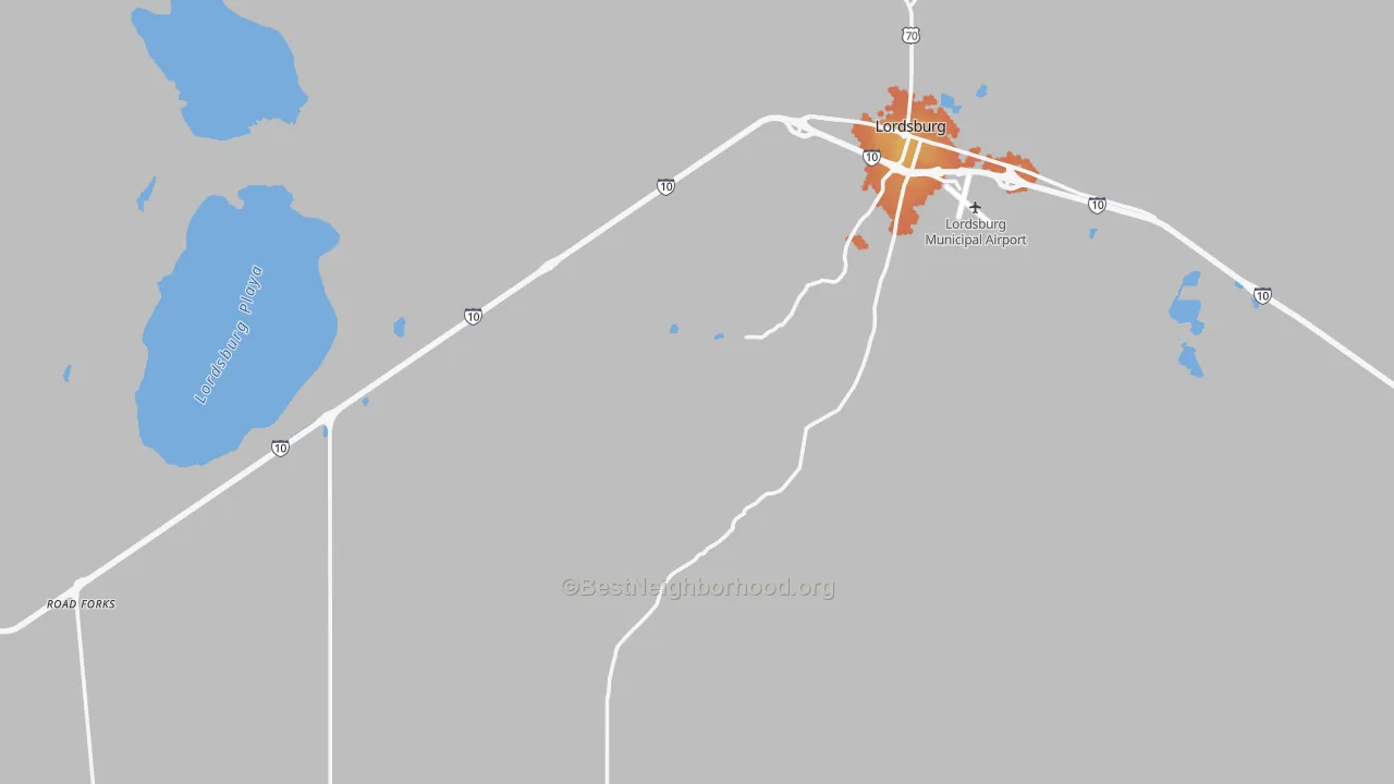 Bike Grade map of Hidalgo County, NM