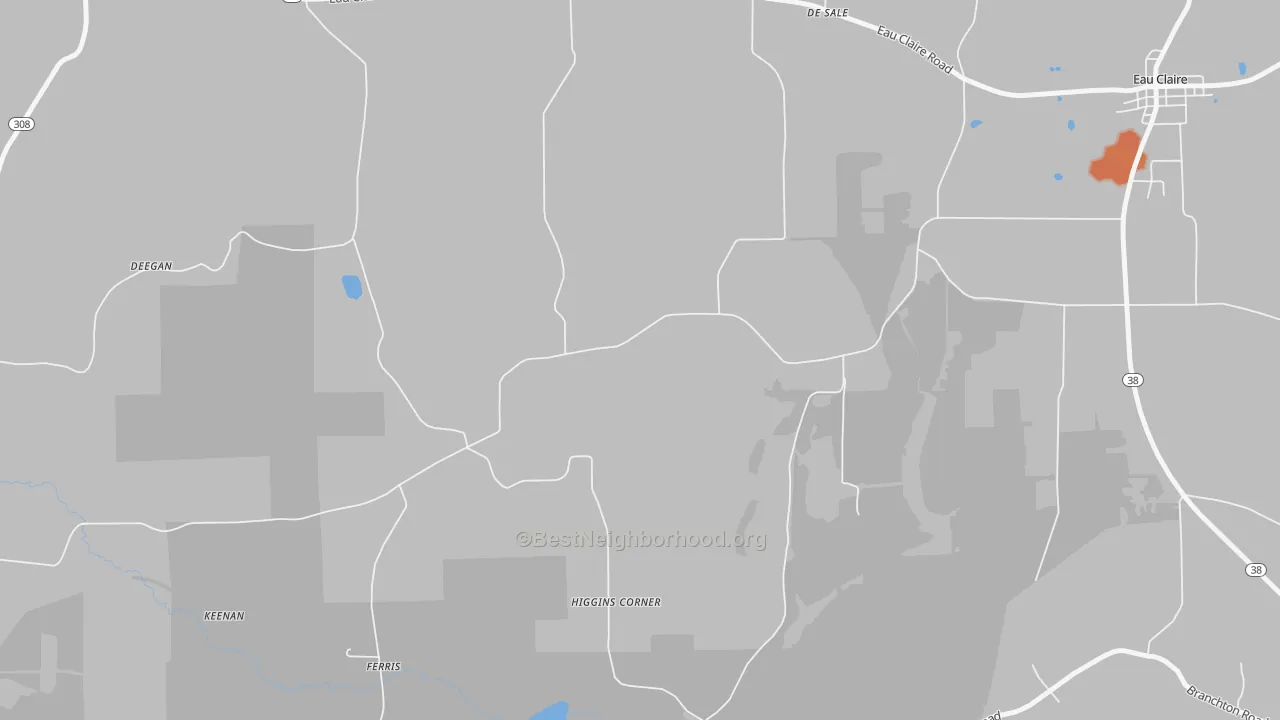 Bike Grade map of Higgins Corners, PA