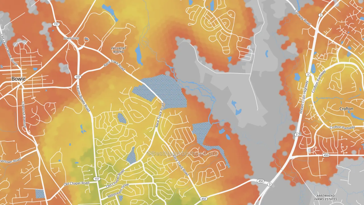 Bike Grade map of High Bridge Estates, MD