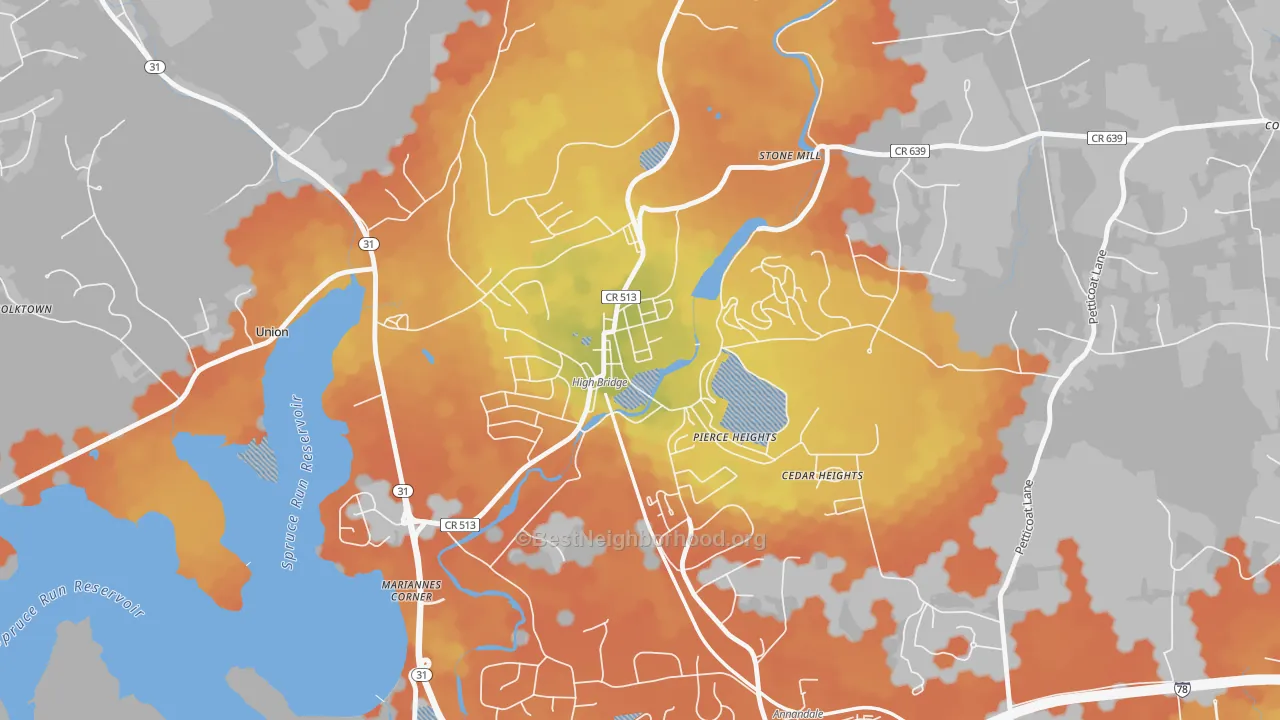 Bike Grade map of High Bridge, NJ