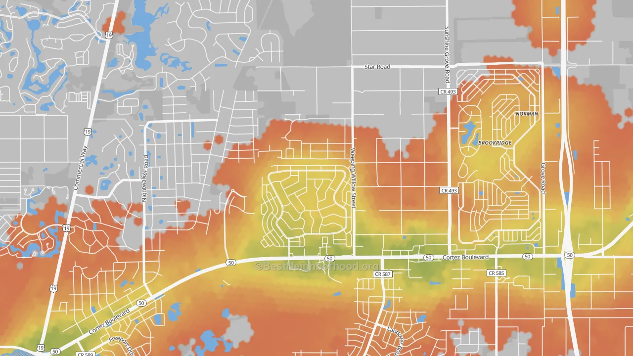 Bike Grade map of High Point, FL