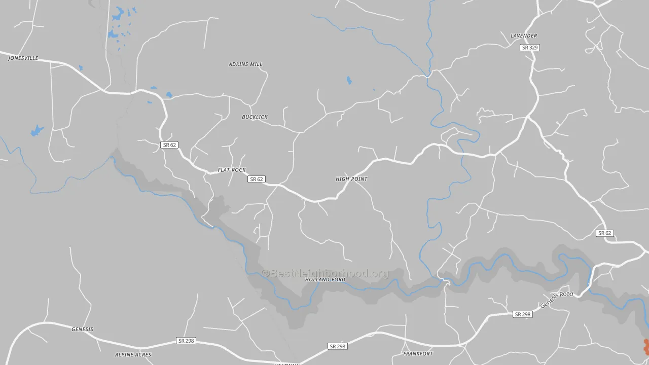 Bike Grade map of High Point, TN