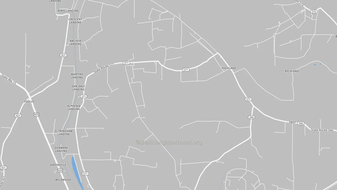 Bike Grade map of Highland, LA