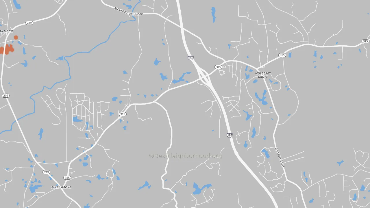 Bike Grade map of Highland Pines, GA