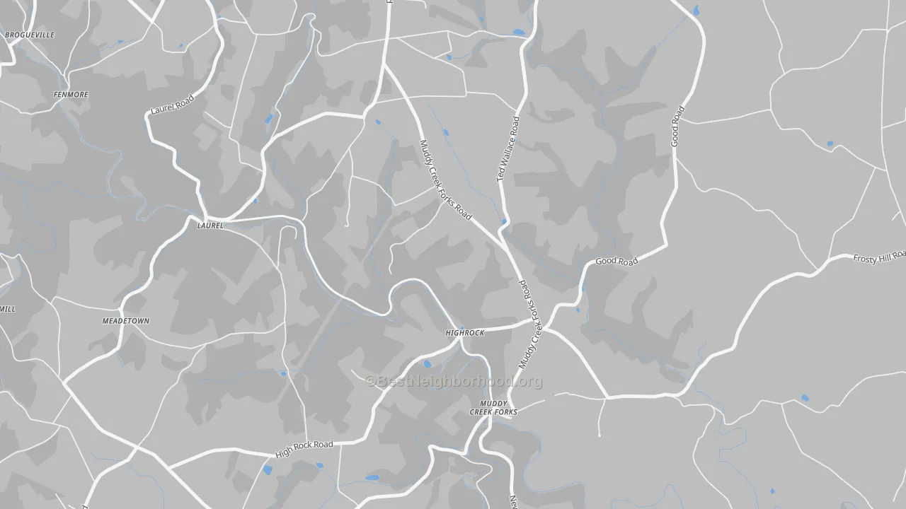 Bike Grade map of Highrock, PA