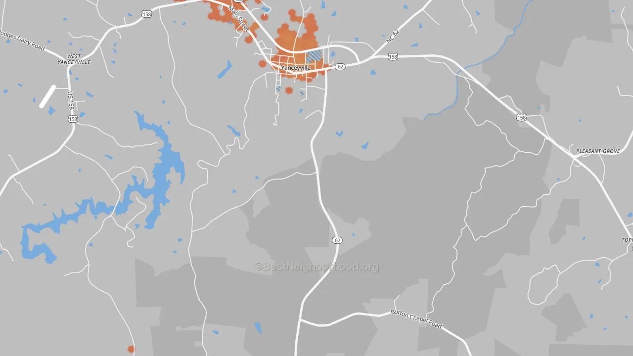 Bike Grade map of Hightowers, NC