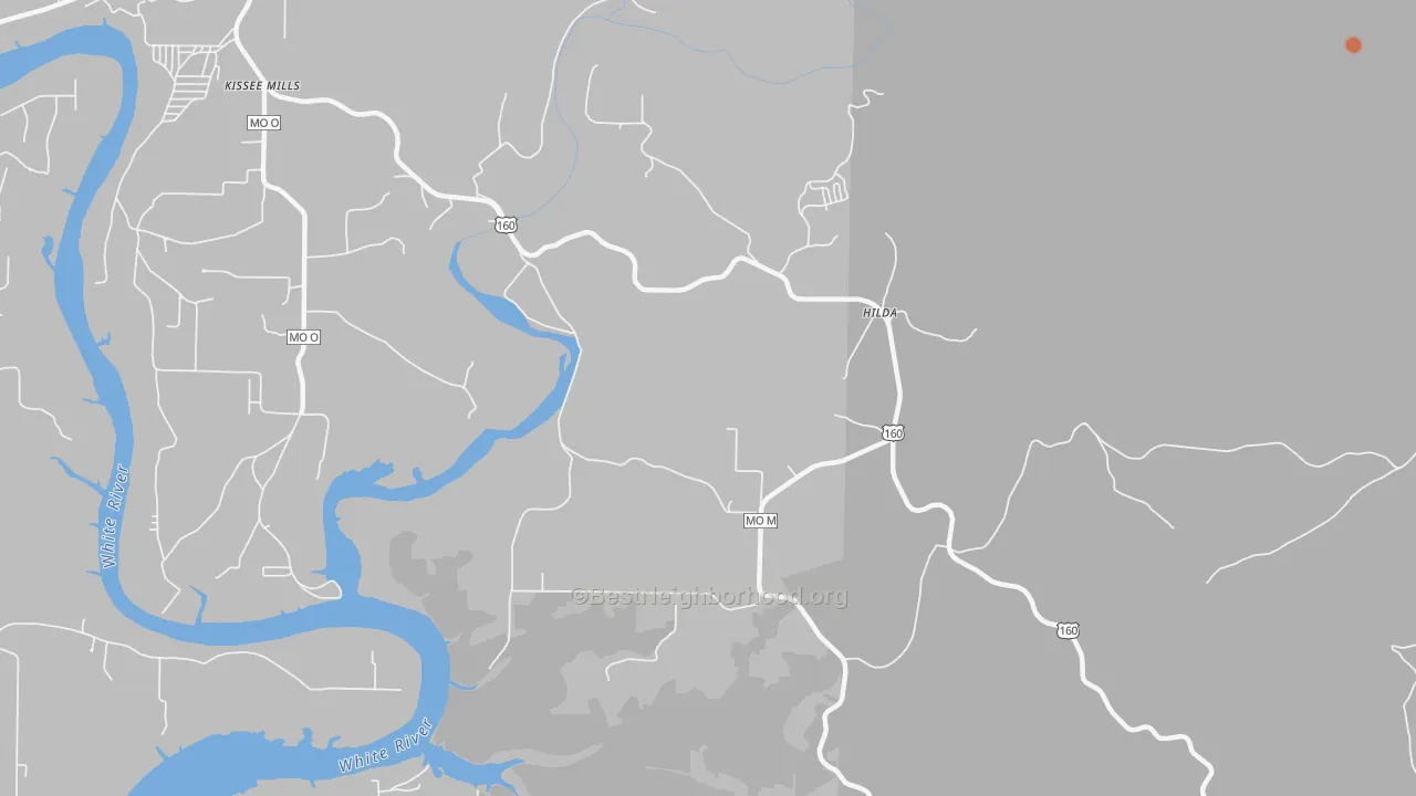 Bike Grade map of Hilda, MO