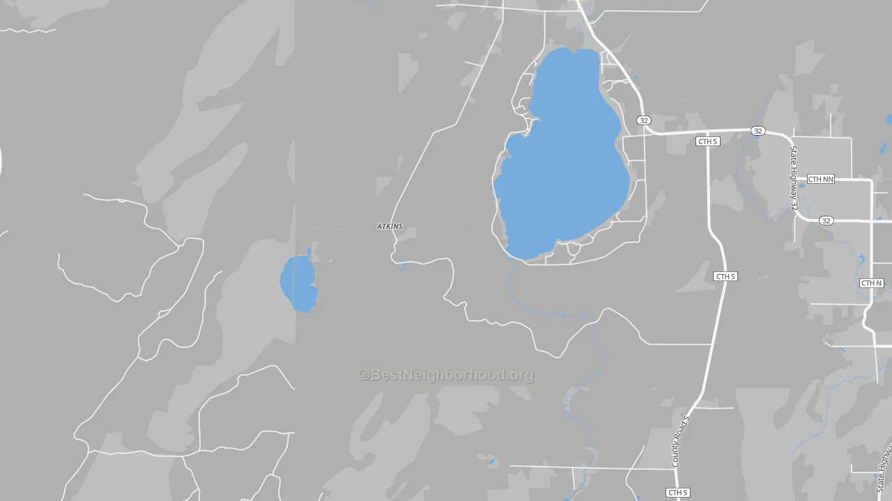 Bike Grade map of Hiles, WI