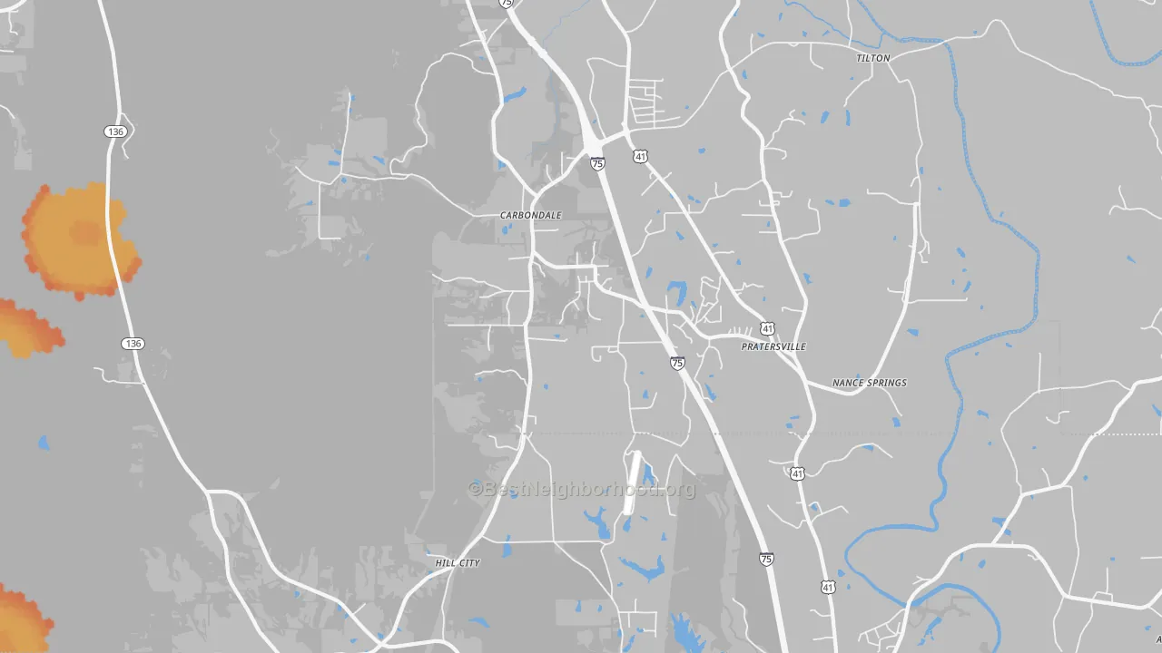 Bike Grade map of Hill City, GA