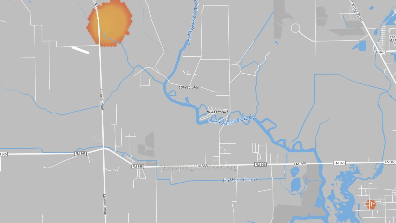 Bike Grade map of Hillebrandt, TX