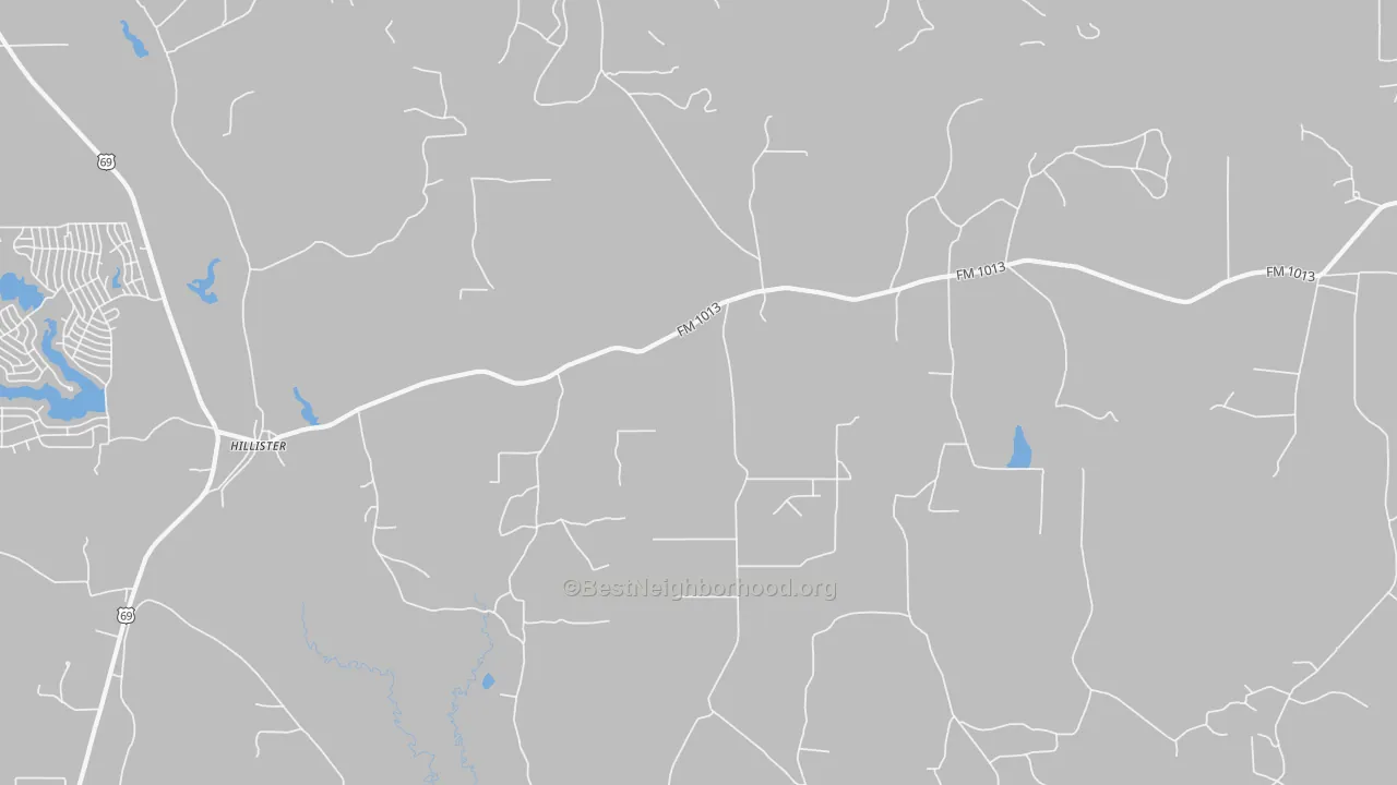 Bike Grade map of Hillister, TX