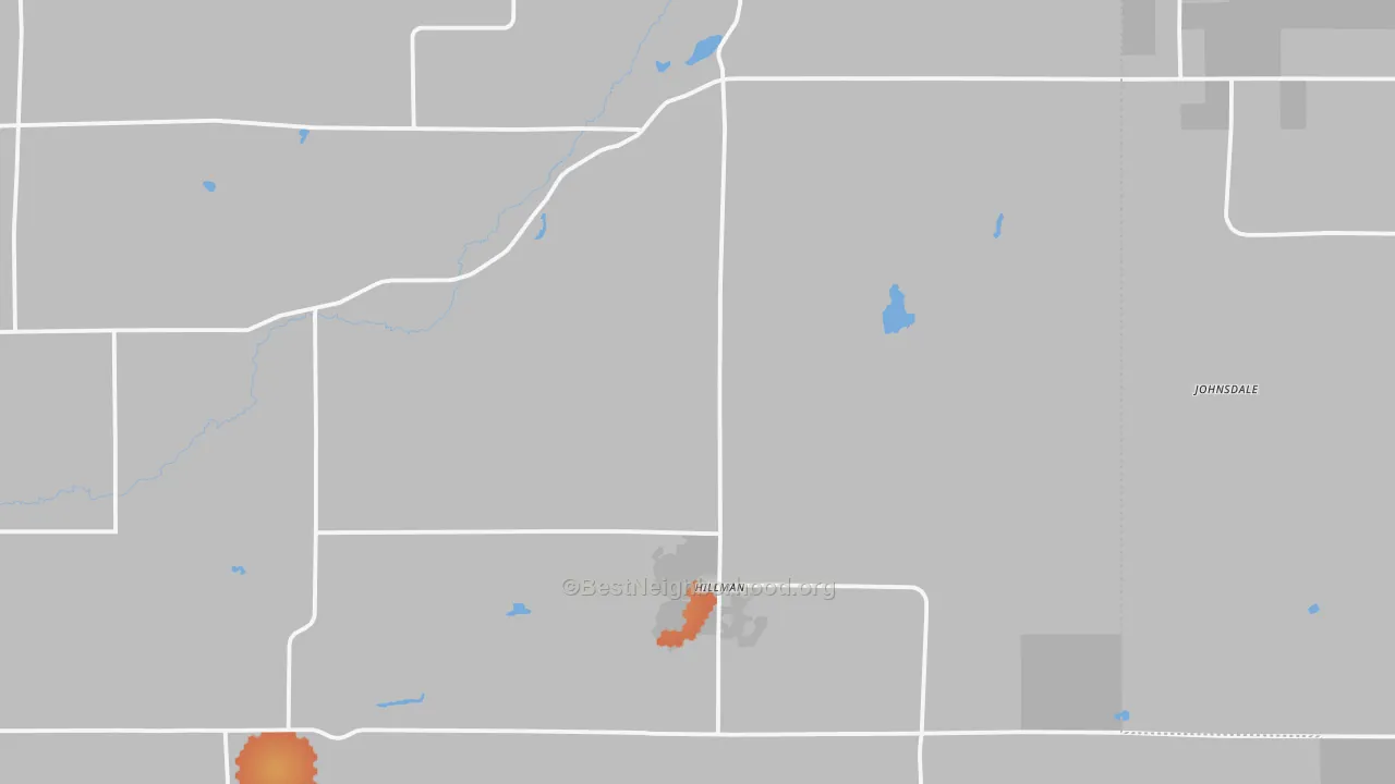 Bike Grade map of Hillman, MN