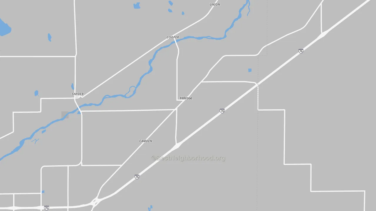 Bike Grade map of Hillrose, CO