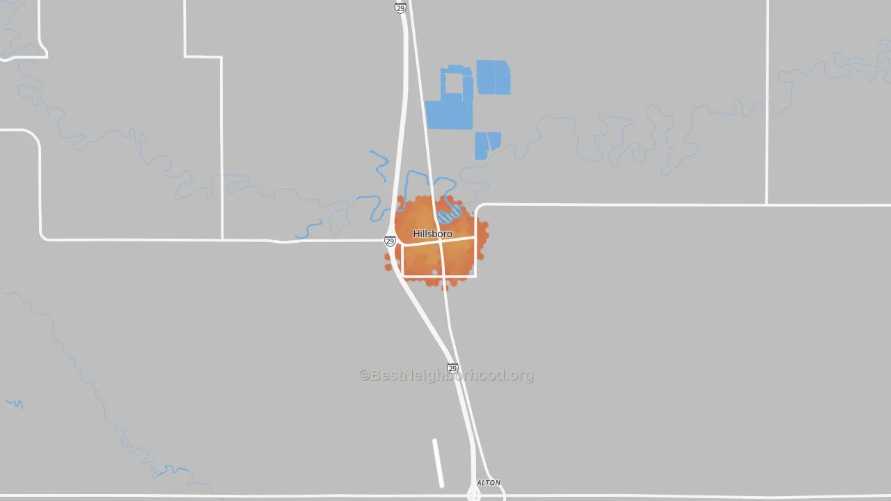 Bike Grade map of Hillsboro, ND