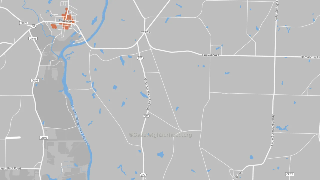 Bike Grade map of Hilton, GA