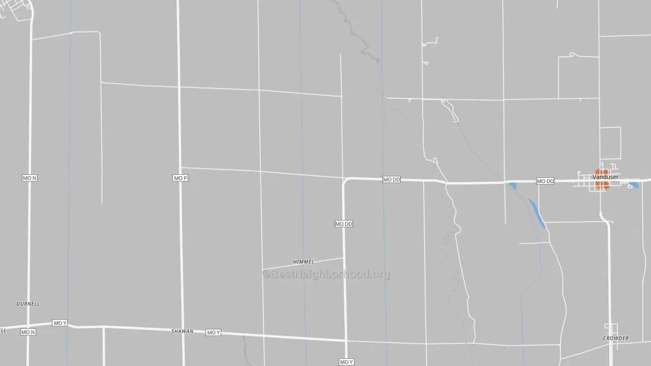 Bike Grade map of Himmel, MO