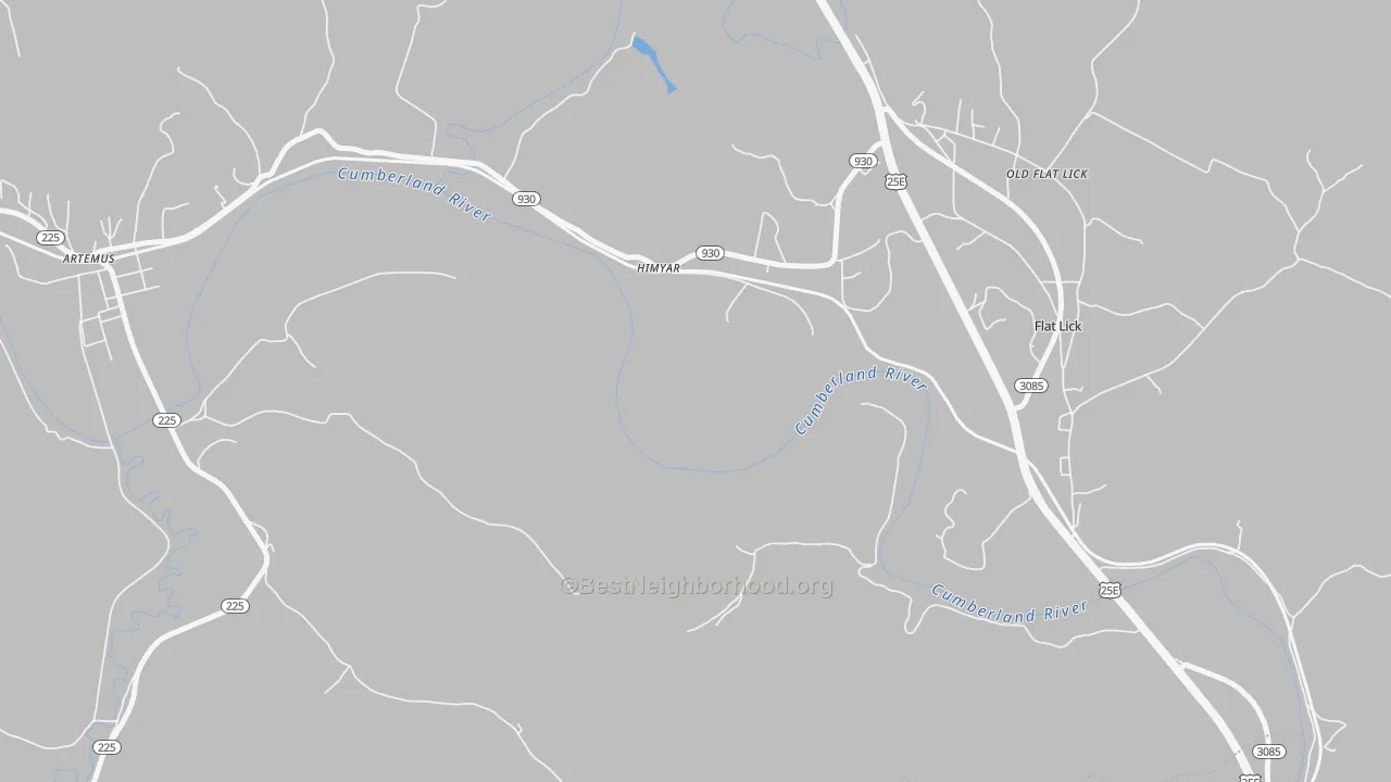 Bike Grade map of Himyar, KY