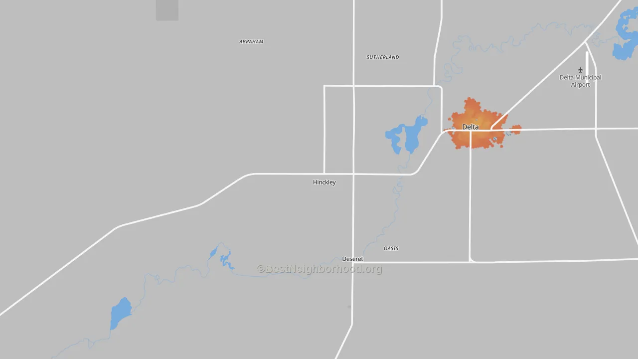 Bike Grade map of Hinckley, UT