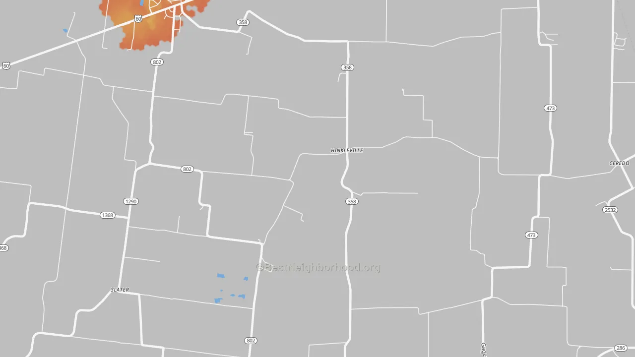 Bike Grade map of Hinkleville, KY