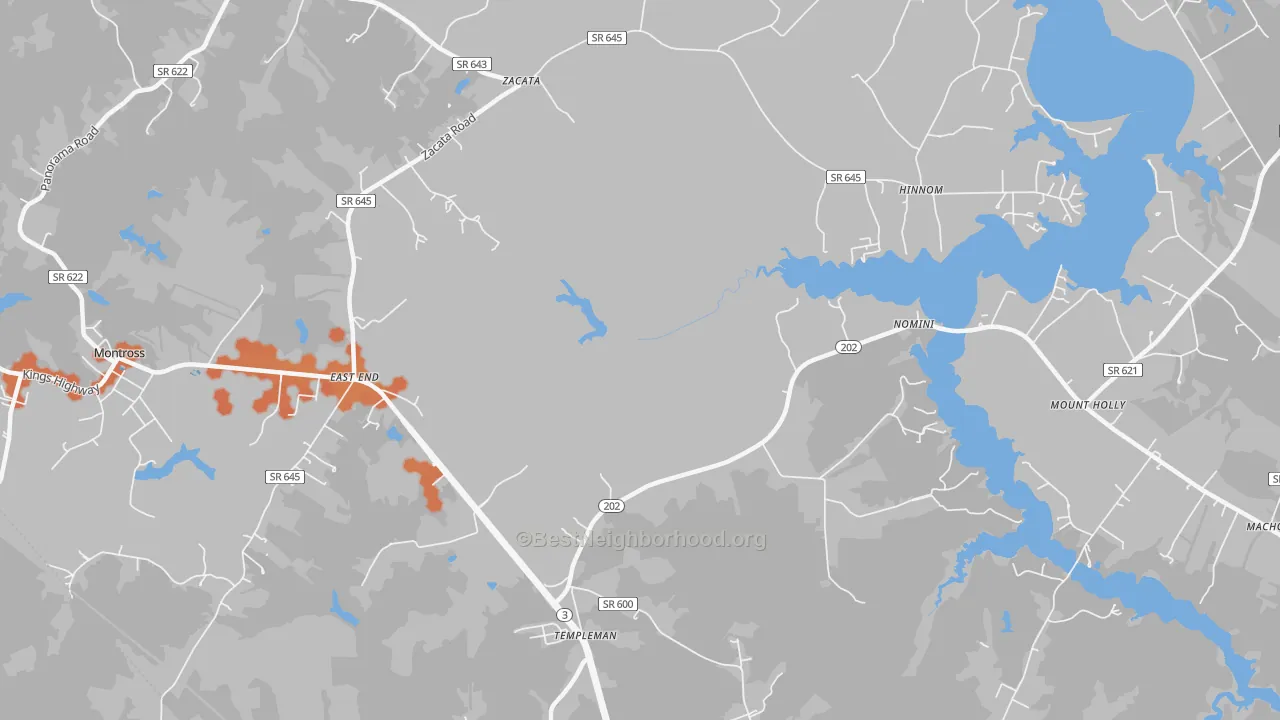 Bike Grade map of Hinnom, VA