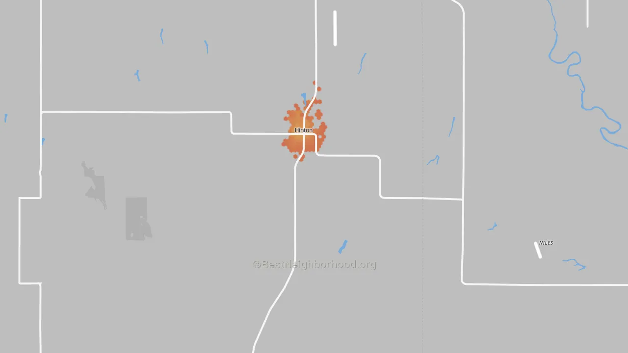 Bike Grade map of Hinton, OK