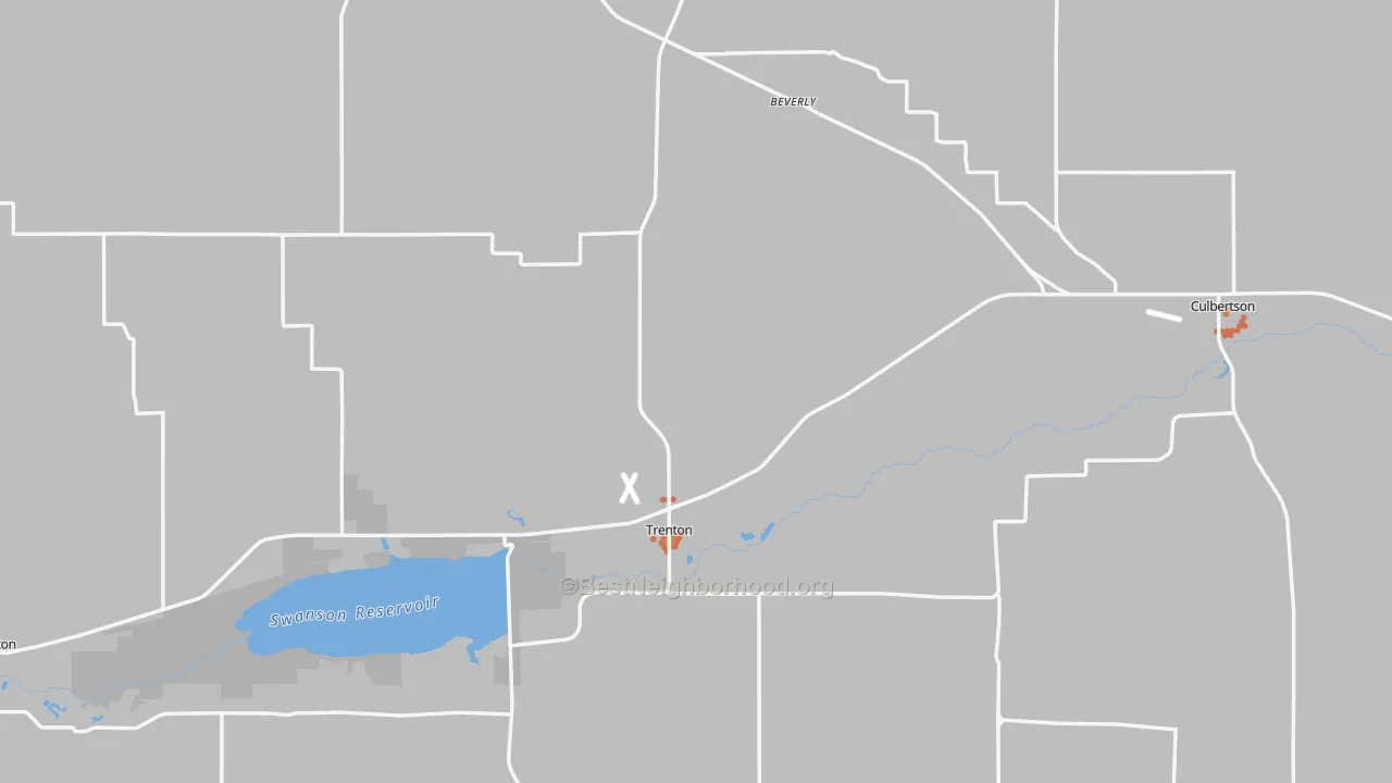 Bike Grade map of Hitchcock County, NE
