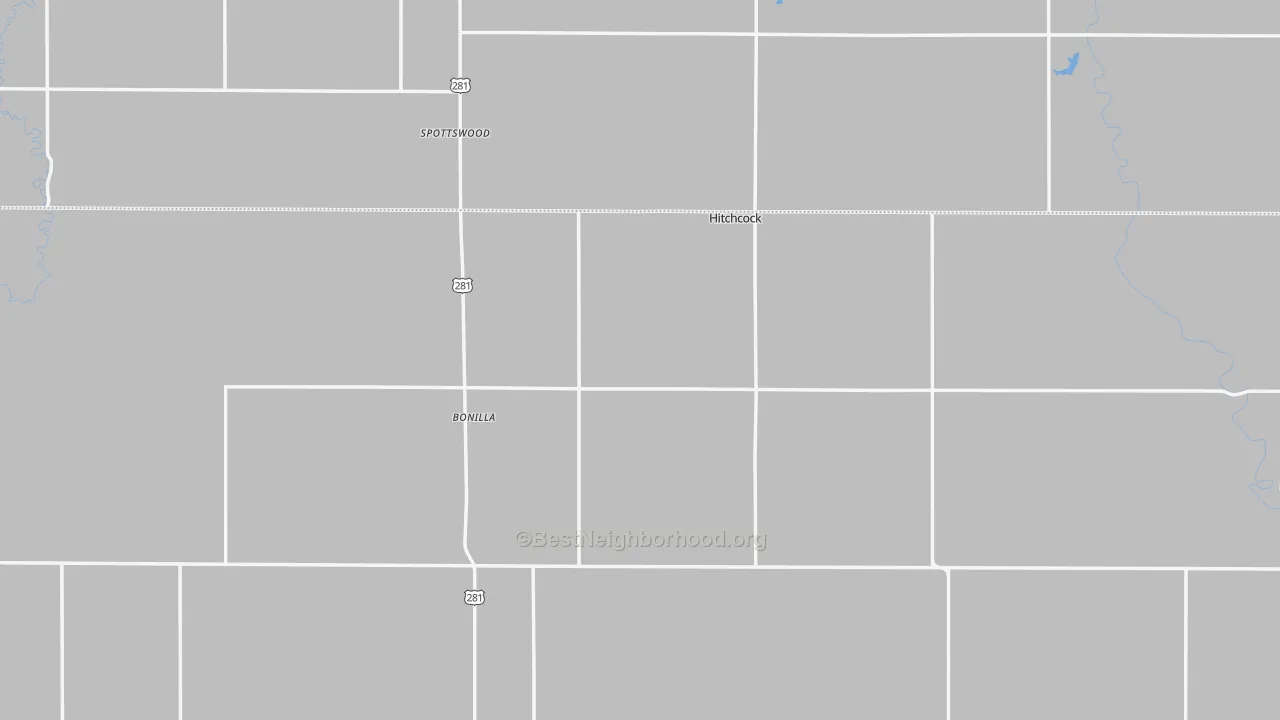 Bike Grade map of Hitchcock, SD