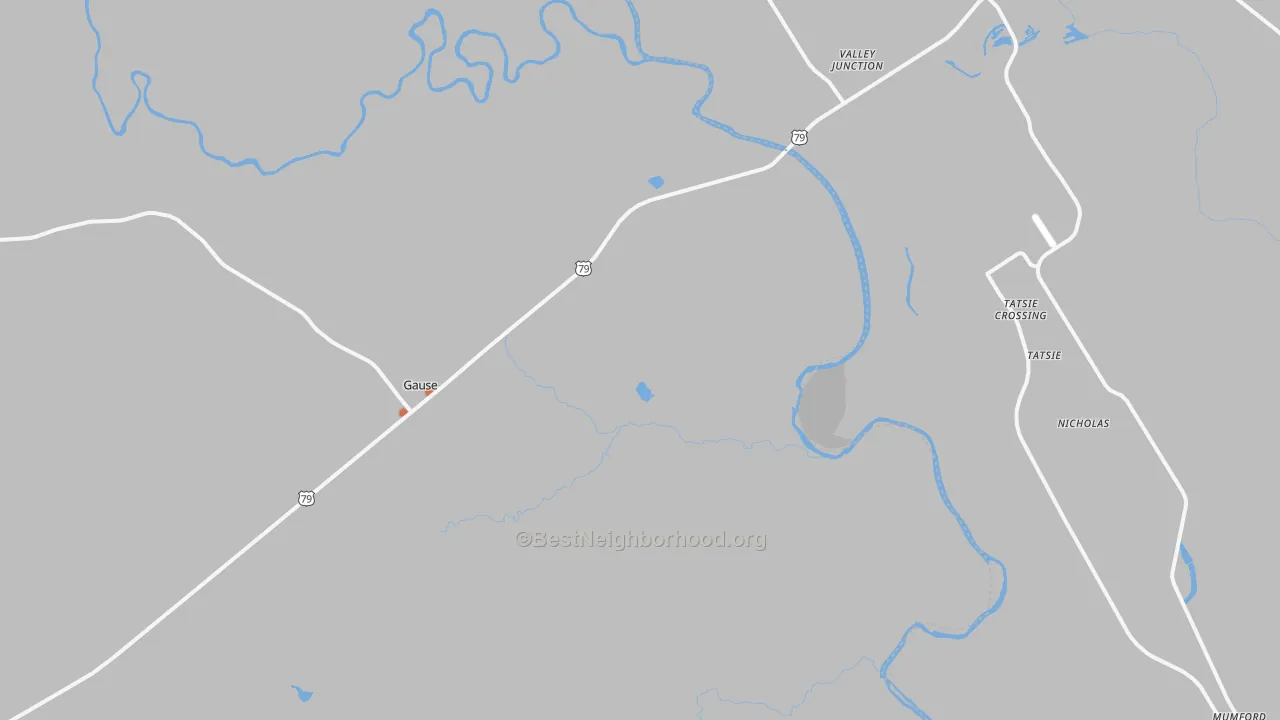 Bike Grade map of Hix, TX