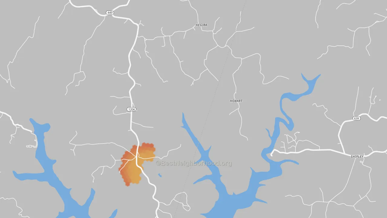 Bike Grade map of Hobart, KY