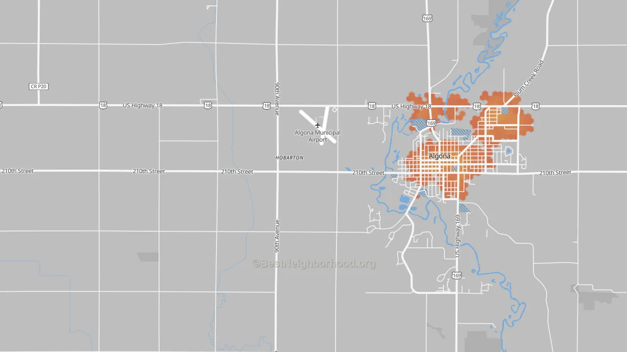 Bike Grade map of Hobarton, IA
