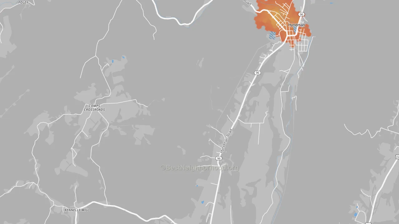 Bike Grade map of Hoblitzell, PA