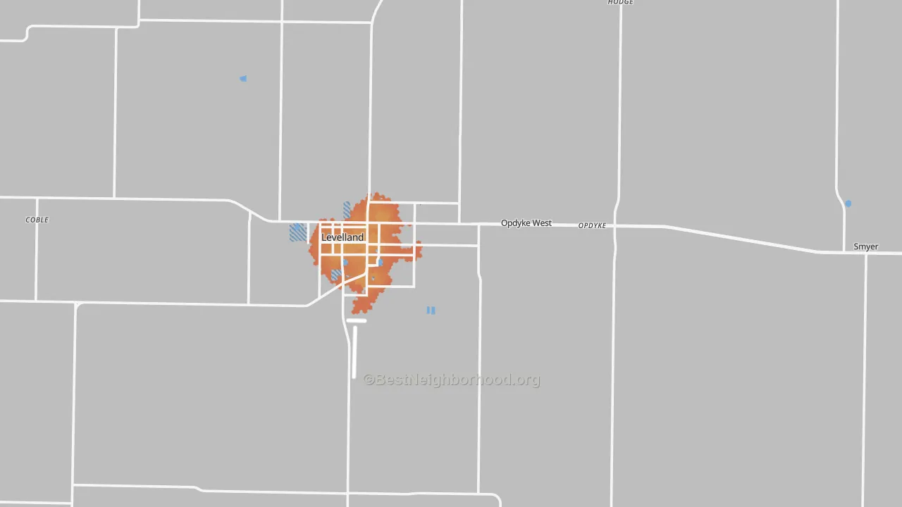 Bike Grade map of Hockley County, TX