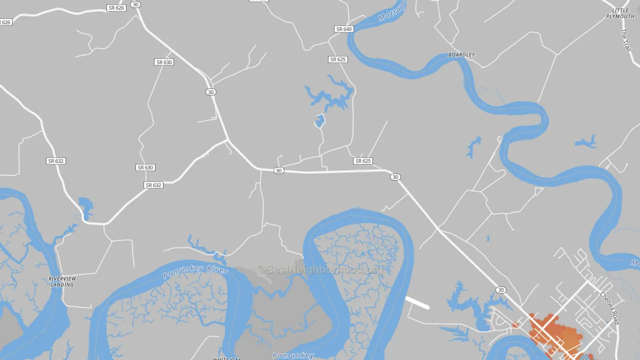 Bike Grade map of Hockley, VA