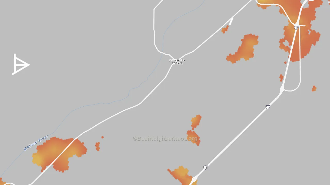 Bike Grade map of Hodge, CA