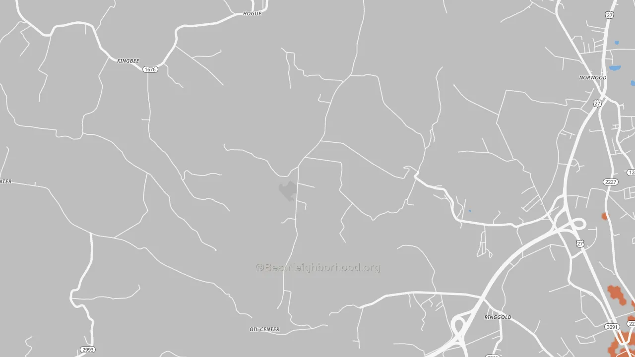 Bike Grade map of Hogue, KY