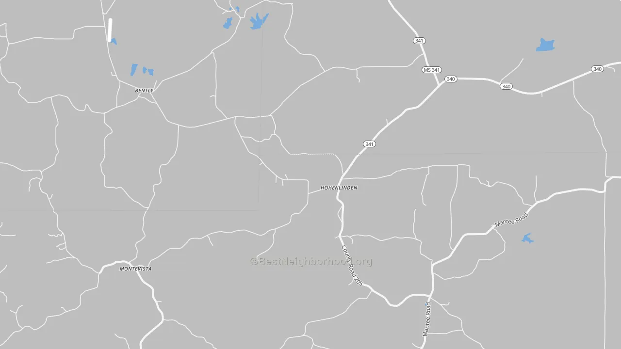 Bike Grade map of Hohenlinden, MS