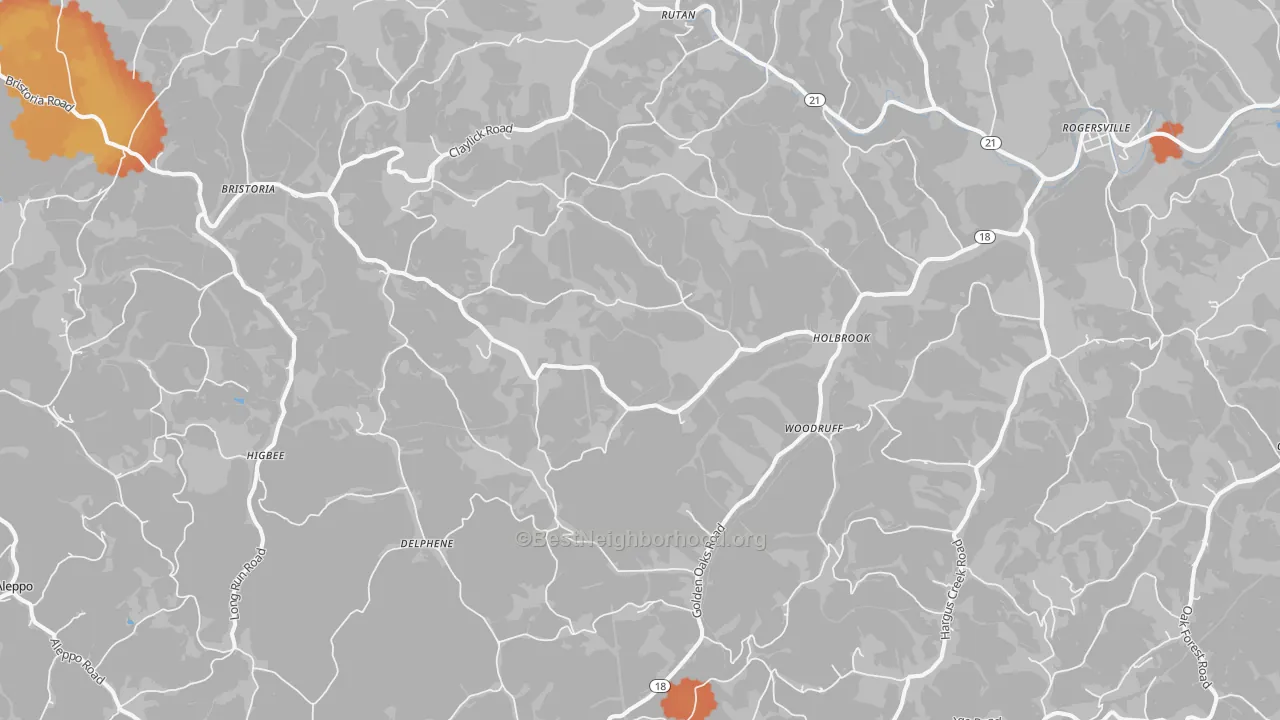 Bike Grade map of Holbrook, PA