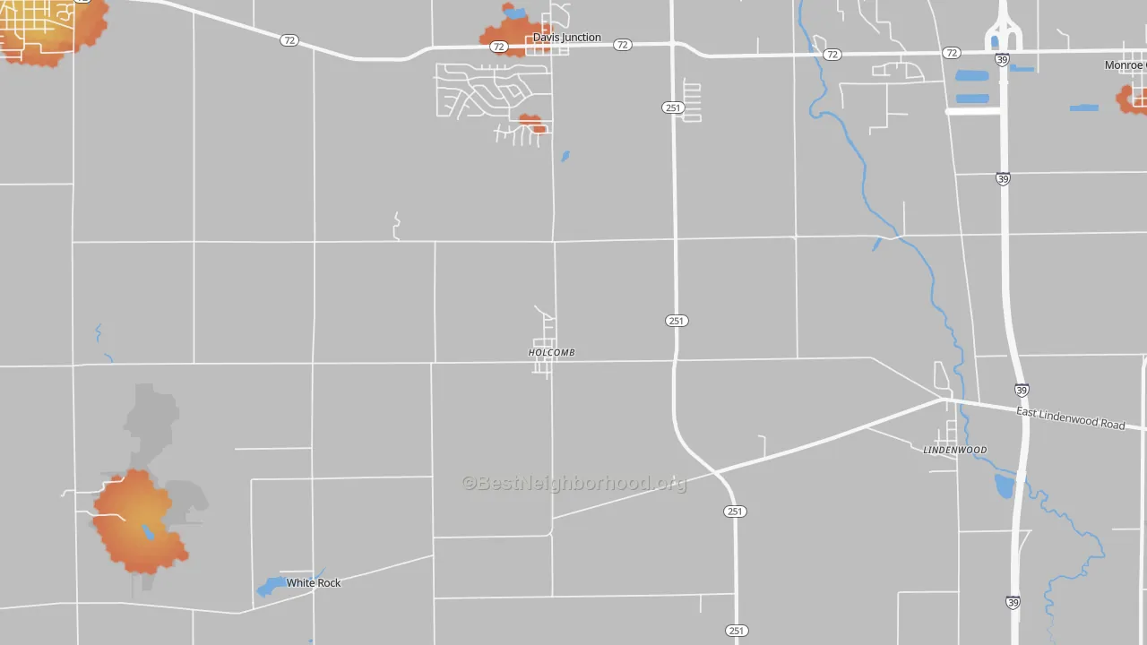 Bike Grade map of Holcomb, IL