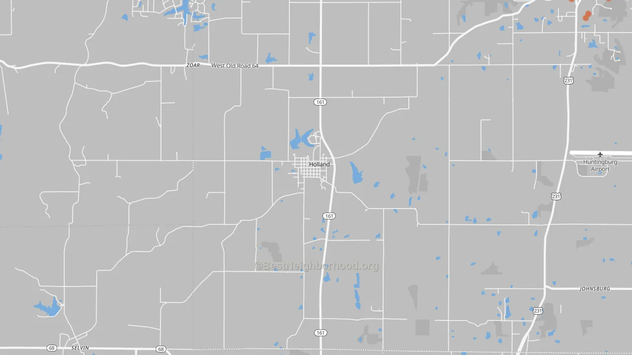 Bike Grade map of Holland, IN