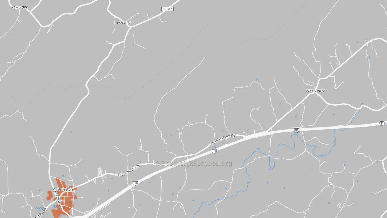 Bike Grade map of Holland Mill, TN