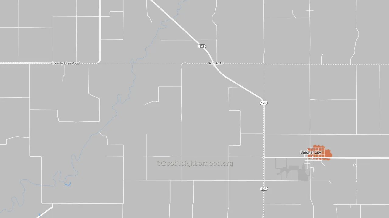 Bike Grade map of Holliday, IL