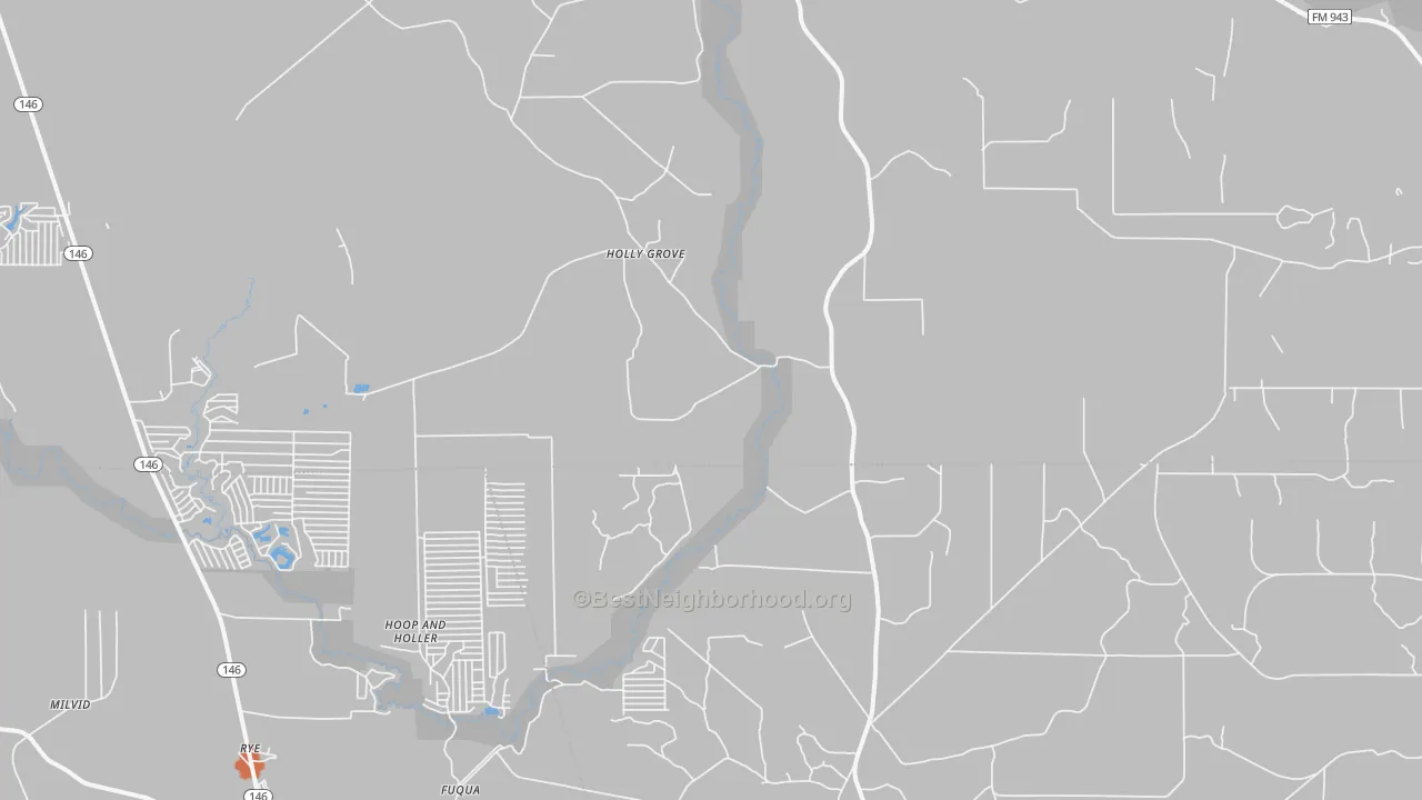Bike Grade map of Holly Grove, TX