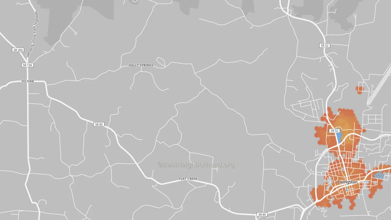 Bike Grade map of Holly Springs, TN