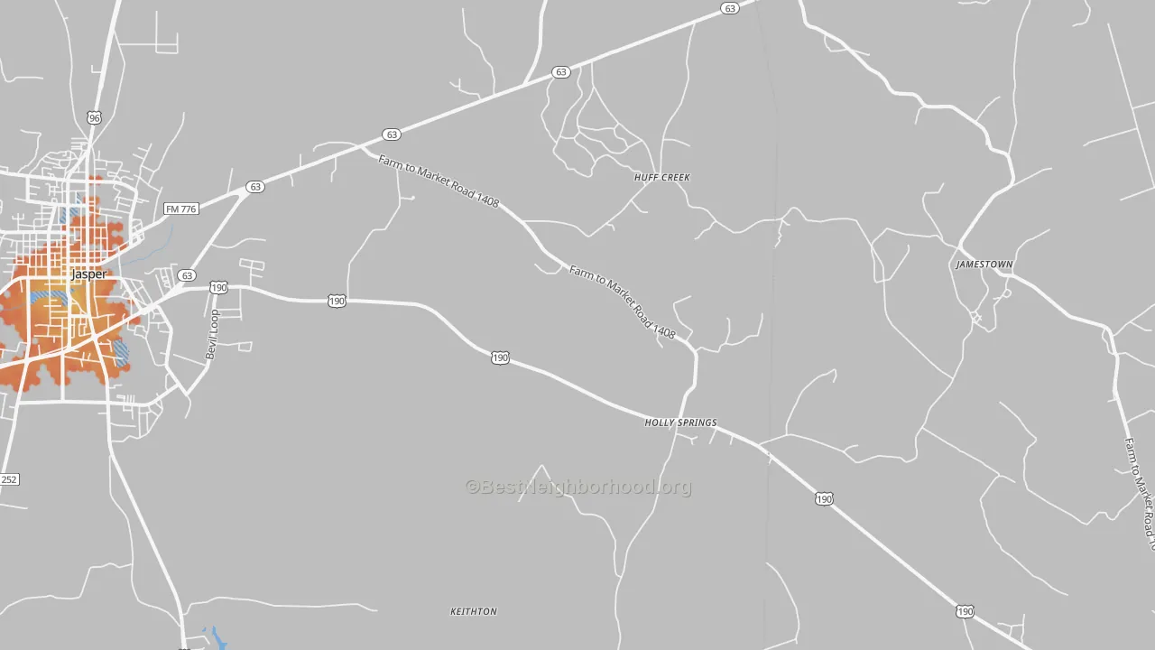 Bike Grade map of Holly Springs, TX