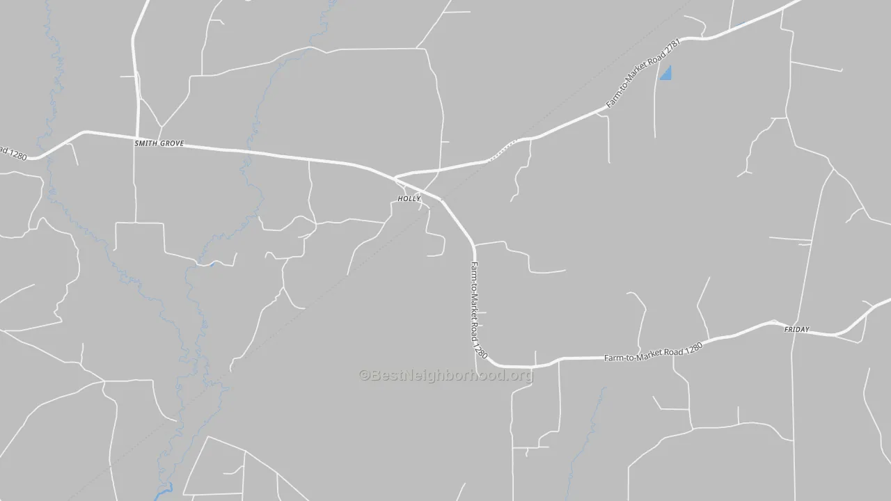 Bike Grade map of Holly, TX
