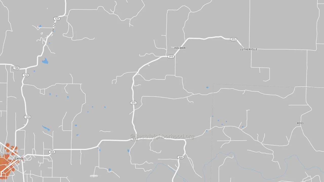 Bike Grade map of Holman, AR