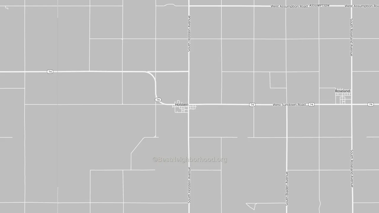 Bike Grade map of Holstein, NE