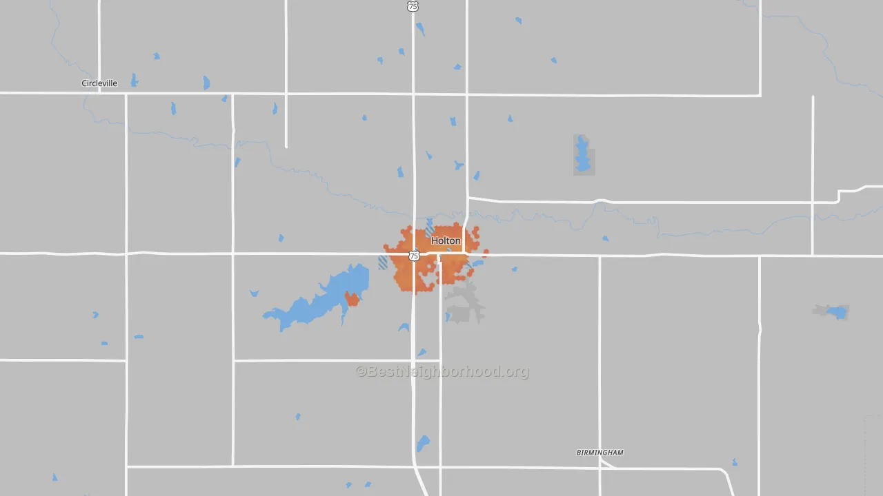 Bike Grade map of Holton, KS